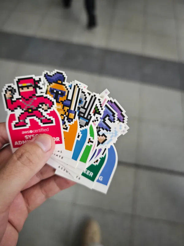 1日目にもらったステッカーたち